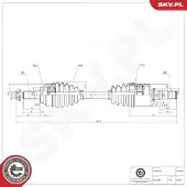 ESEN SKV 40SKV059 Aandrijfas