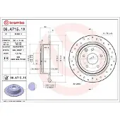 Brembo 08.A715.1X Remschijf