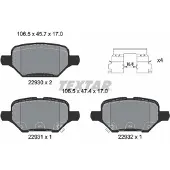 Textar Remblokset 2293001, achter