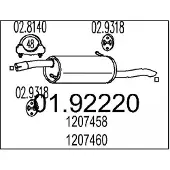 MTS 01.92220 Einddemper