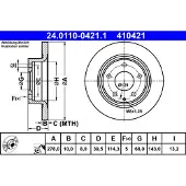 Ate 24.0110-0421.1 Remschijf