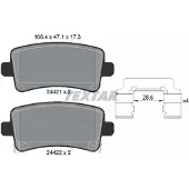 Textar Remblokset 2442102, achter