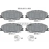 Textar Remblokset, schijfrem 2653401