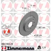 ZIMMERMANN 280.3183.20 Remschijf