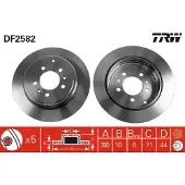 TRW Remschijf DF2582 achter, volledig, 1 Stuk