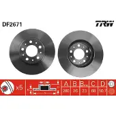 TRW Remschijf DF2671 voorkant, geventileerd, 1 Stuk