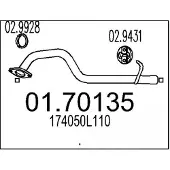 MTS Uitlaatpijp 01.70135