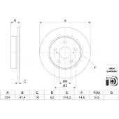 Bosch Remschijf 0 986 479 H62, 1 stuk