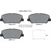 Textar Remblokset 2491501, voor