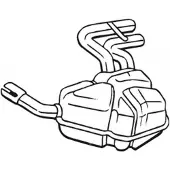 Bosal Einddemper 247-041 Bosal voor o.a. MINI