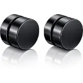 LGT JWLS Magnetische Stud oorbellen Zwart -10mm