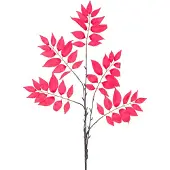 Easyplants | Kunsttak Varen vertakt 83 cm rood | Zijde | Nepbloemen | rood | Onderhoudsvrij | Kant-en-klaar
