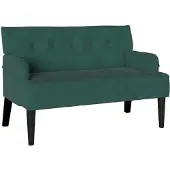 vidaXL Chesterfield Bank Donkergroen 112 x 65,5 x 75 cm Fluweel