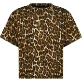 Vingino T-shirt Icon-logo tee animal Meisje Bruin 164
