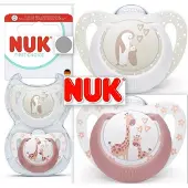 Nuk First Choice Fopspeen – Siliconen – Giraf / Pinguïn - 2 stuks- 0-6 maanden