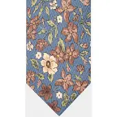Profuomo Stropdas blauw geprint bloemen