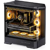 Jonsbo Midi-tower Behuizing, PC-behuizing, Gaming-behuizing Zwart
