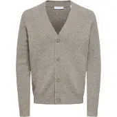 Only & Sons Gebreid vest 'ONSRAY' donkerbeige