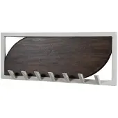 MySons Kapstok Santa Cruz mangohout met 7 haken - 60x5x24 cm - Walnoot