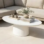 Giga Meubel Loungetafel Myrna Ovaal Wit 120cm