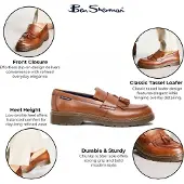Ben Sherman Heren Bruine Leren Loafers met Kwastjes - Dudley