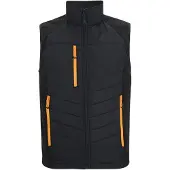 Regatta Heren Gilet met volledige rits (Zwart/Oranje Pop)