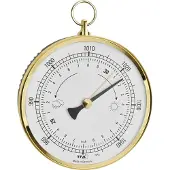 TFA-Dostmann Analoges Barometer mit Messingring 29.4025.32 Barometer Messing