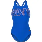 Arena Badpak 'Graphic V Back' blauw / neonlila