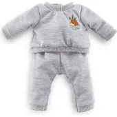 Corolle poppenkostuum joggingpak grijs 36cm - zachte poppenkleding.