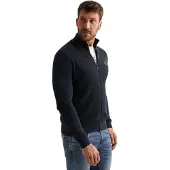 PME Legend Vest donkerblauw opstaande kraag structuur