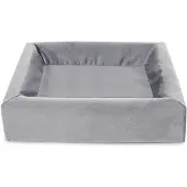 Bia bed royal fluweel hoes voor hondenmand grijs - -50 60x50x12 cm
