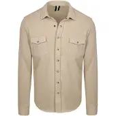Profuomo Heren Overhemden Western - Beige - Maat L