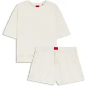 HUGO Dames Pyjama Style gebroken wit (XL), Homewear, Katoen, Korte mouwen 50561609
