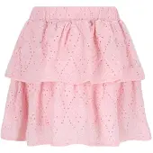 B.NOSY strokenrok broderie lichtroze Meisjes Polyester Effen - maat 122/128
