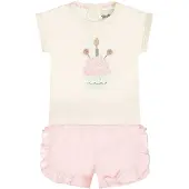 Dirkje Meisjes Kledingset - Soft pink