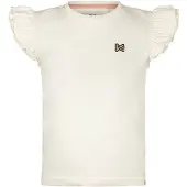 Koko Noko T-shirt ecru Meisjes Stretchkatoen Ronde hals Effen - maat 92