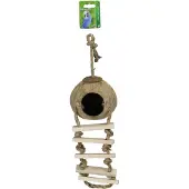 Gebr. De Boon Knaagdierhuis kokosnoot met touwladder 45 cm