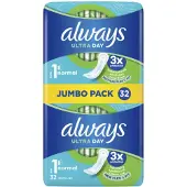 Always Maandverband Ultra Day 1 Normaal 32 Stuks