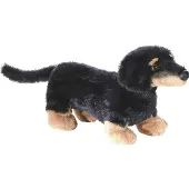 Aurora Mini Flopsie - Jamnik Knuffel - 20,5 cm - Zwart - Pluchen Hond