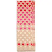 Marie Lund Sjaal bruin / pink / kersrood
