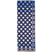 Marie Lund Sjaal blauw / marine / grijs / wit