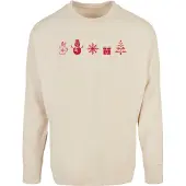 Merchcode Shirt 'Christmas' sand / rood