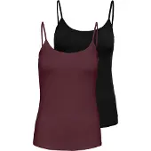 ONLY Top 'ONLLOVE' roestbruin / zwart