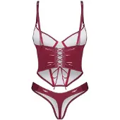 Obsessive - Redya Corset en String - Rood