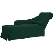 vidaXL Chaise longue met bolster&rechterarmleuning fluweel donkergroen