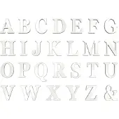 Chaks Zelfklevende Letters A t/m Z - Wit - 48 kartonnen letters