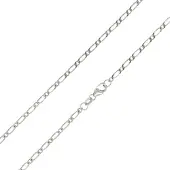 Cavill - 925 Sterling Zilver Ketting Figaro - 45 cm Lichtgewicht Elegante Zilveren Ketting Dames - Karabijnsluiting - Klassiek Tijdloos Design