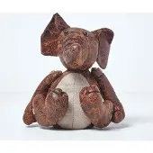 Homescapes deurstopper olifant kunstleer bruin