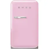 Smeg Koelkast Retro Vrijstaande ijskast Koelkast, Jaren 50, Enkeldeurs, Vrijstaand , Positie scharnier: Rechts, Roze