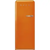 Smeg Koelkast Retro Vrijstaande ijskast Koelkast, Jaren 50, Enkeldeurs, Vrijstaand , Positie scharnier: Links, Oranje
